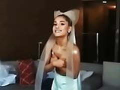 Ariana Grande topless holding her boobs behind the scenes Online | xvideosearch.com