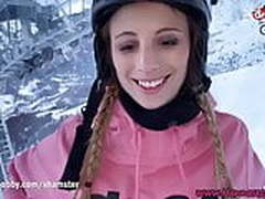 MyDirtyHobby - Daring risky public swallow on the teleferic HD | xvideosearch.com