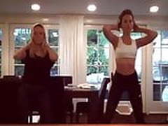 Kate Beckinsale & hot blonde friend dance to Everybody