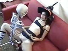 skeleton fucks young preoccupied whore witch Full Video | xvideosearch.com