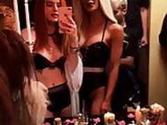 Bella Thorne and blonde friend in lingerie