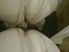 Girlfriend sticks dildo to mirror and takes it doggy Free XXX | xvideosearch.com