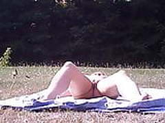 nude sunbathing