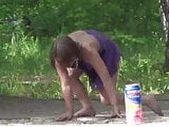 Drnk Russian girl funny flashing outdoor Full Video | xvideosearch.com