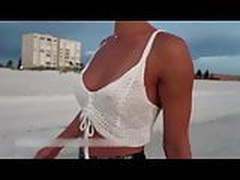 Wife flashing tits on beach Full Video | xvideosearch.com